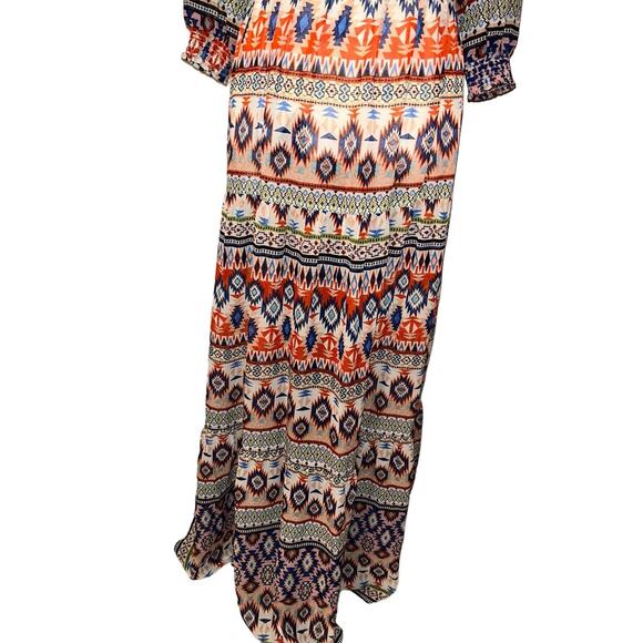 NEW YORK & COMPANY AZTEC PRINT MAXI DRESS SIZE Small - Picture 4 of 9